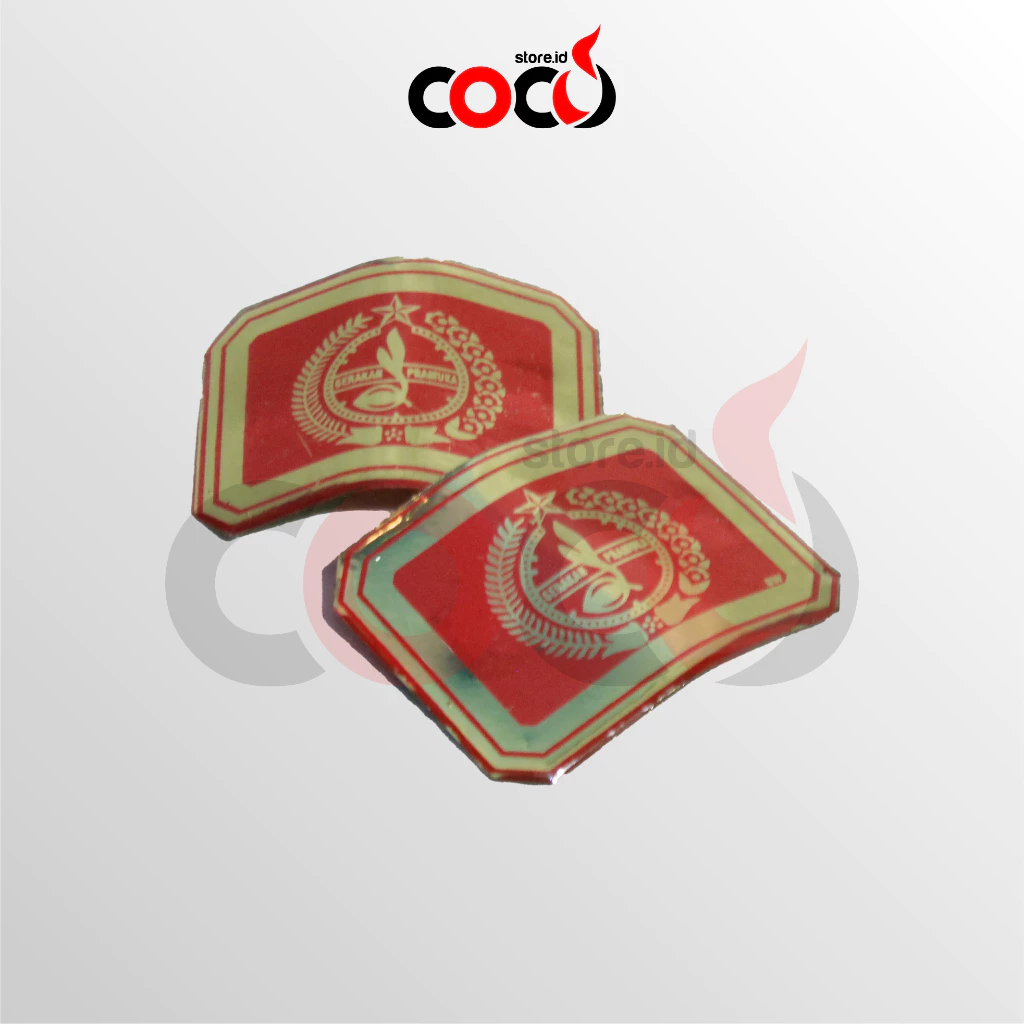 TANDA TOPI EMBLEM BARET PUTRA PRAMUKA RESIN FIBER PENGGALANG