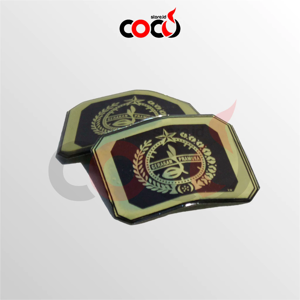 TANDA TOPI EMBLEM BARET PUTRA PRAMUKA RESIN FIBER PANDEGA